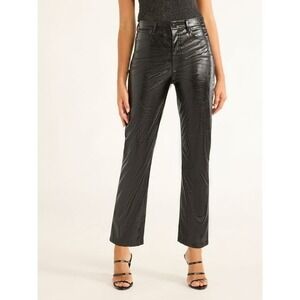 Sofia Jeans Womens Paloma Slim Straight High Rise Crop Pants Denim Black Size 14